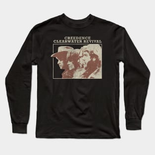 CCR Vintage Retro Distressed Fanart Design Long Sleeve T-Shirt